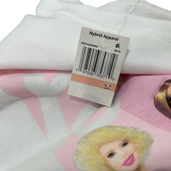 NEW Macy's Barbie Sweatshirt Plus Size 2X Love Tribe Graphic Crewneck Pullover - Picture 9 of 9